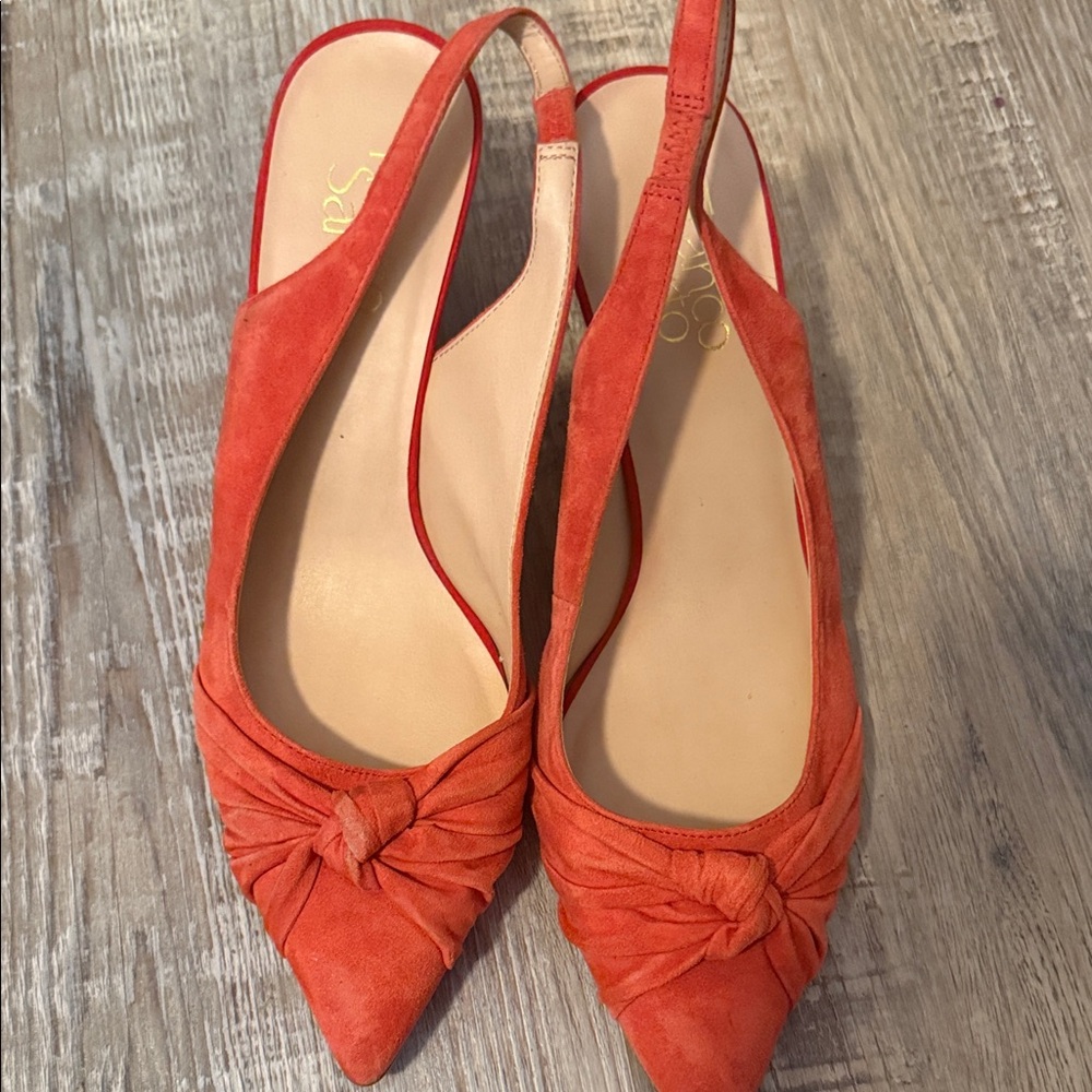 Orange Slingback Women's Shoes